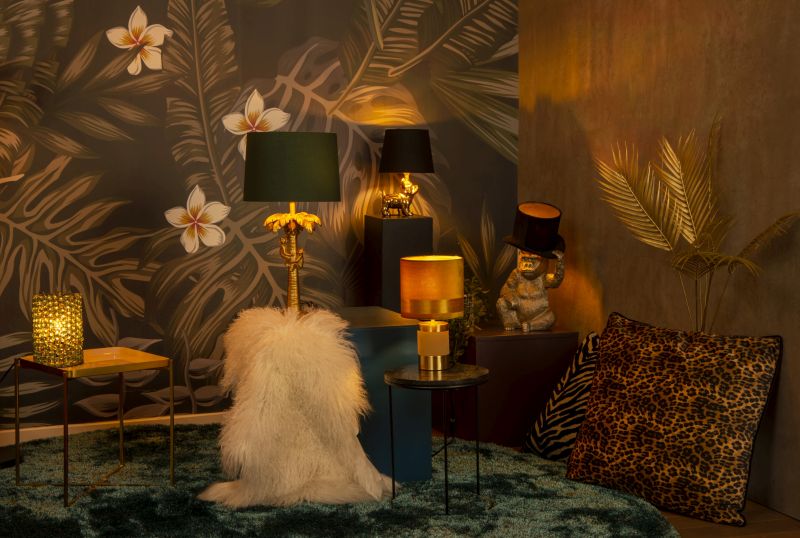 Lucide EXTRAVAGANZA SIR WINSTON - Stolná lampa - 1xE14 - Čierna